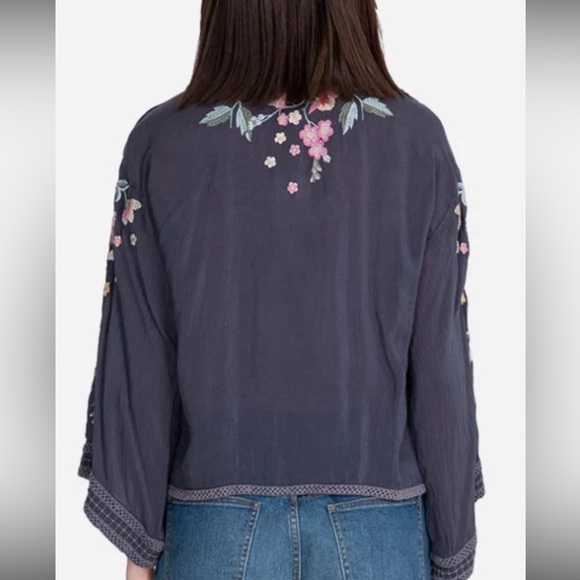 Johnny Was Womens Large  Multicolor Embroidered Kimono - Picture 2 of 9